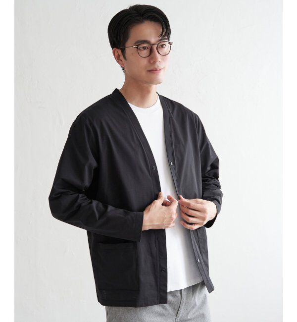 ikka「GOKU楽AIRVネックカーディガン」|カーディガン|ブラック