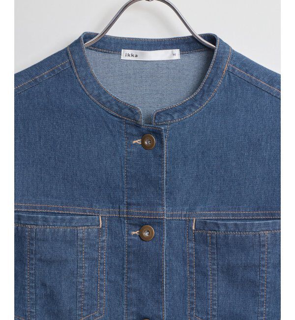 ikka「メッシュデニムブルゾン」|ブルゾン・スタジャン|
