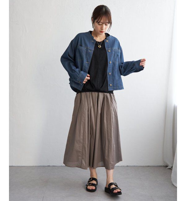 ikka「メッシュデニムブルゾン」|ブルゾン・スタジャン|