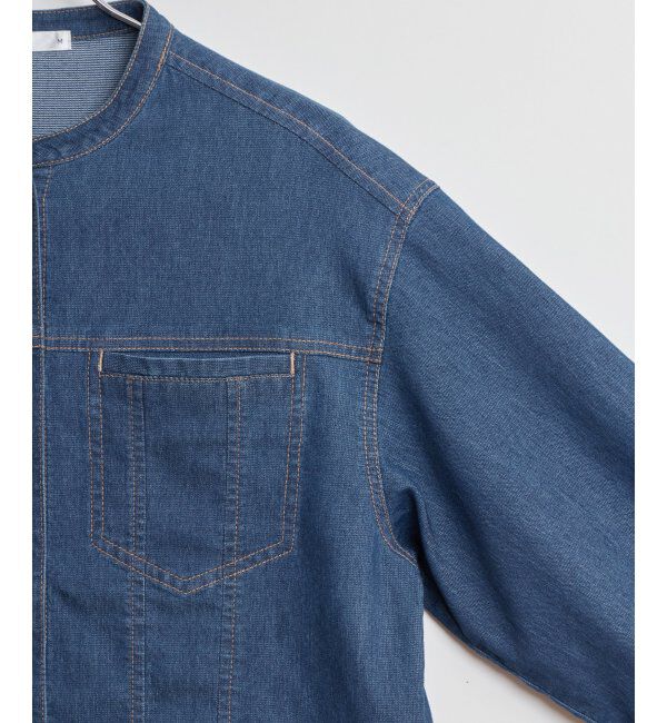 ikka「メッシュデニムブルゾン」|ブルゾン・スタジャン|