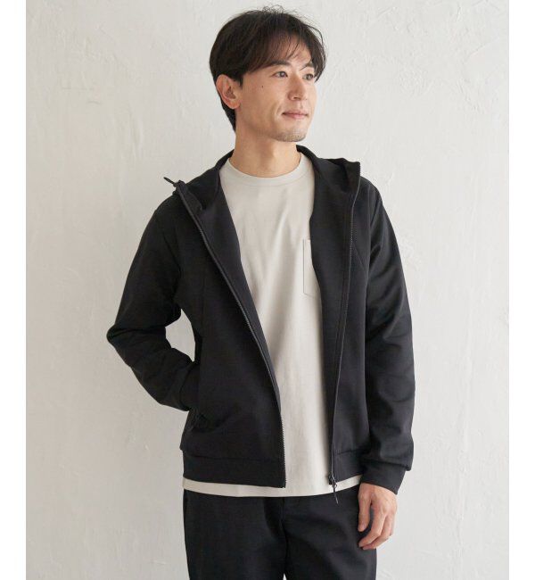 ikka「【イージーケア／吸水速乾】ドライポンチジップパーカ」|カーディガン|
