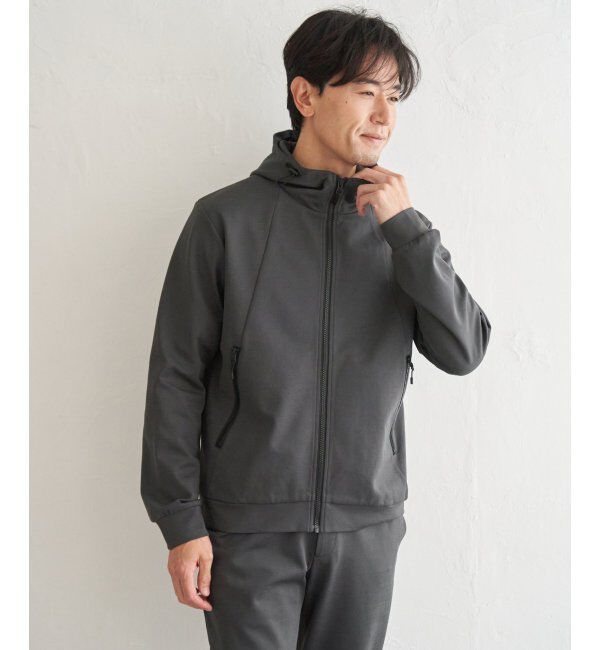 ikka「【イージーケア／吸水速乾】ドライポンチジップパーカ」|カーディガン|