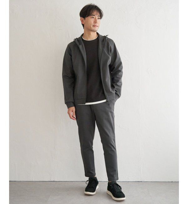 ikka「【イージーケア／吸水速乾】ドライポンチジップパーカ」|カーディガン|