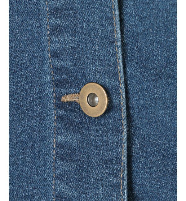 ikka「ストレッチデニムノーカラーシャウター【親子コーデ】」|ブルゾン・スタジャン|