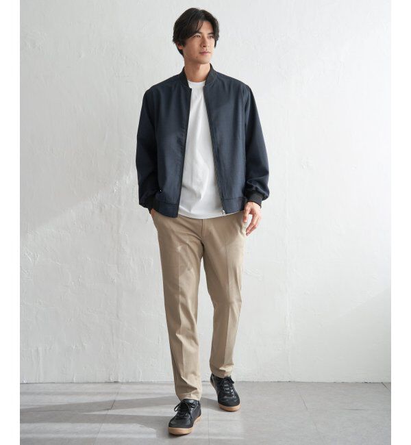 ikka「イージーケアリネンライクブルゾン【親子コーデ】」|ブルゾン・スタジャン|