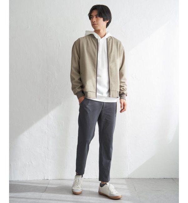 ikka「イージーケアリネンライクブルゾン【親子コーデ】」|ブルゾン・スタジャン|