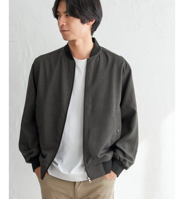 ikka「イージーケアリネンライクブルゾン【親子コーデ】」|ブルゾン・スタジャン|