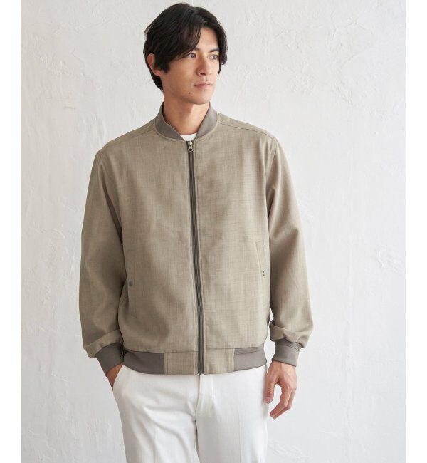 ikka「イージーケアリネンライクブルゾン【親子コーデ】」|ブルゾン・スタジャン|