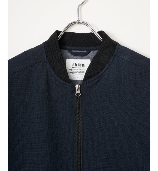 ikka「イージーケアリネンライクブルゾン【親子コーデ】」|ブルゾン・スタジャン|