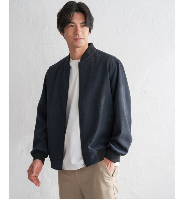 ikka「イージーケアリネンライクブルゾン【親子コーデ】」|ブルゾン・スタジャン|