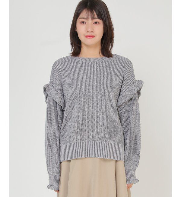 Lbc with Life「フリルニットプルオーバー」|カーディガン|