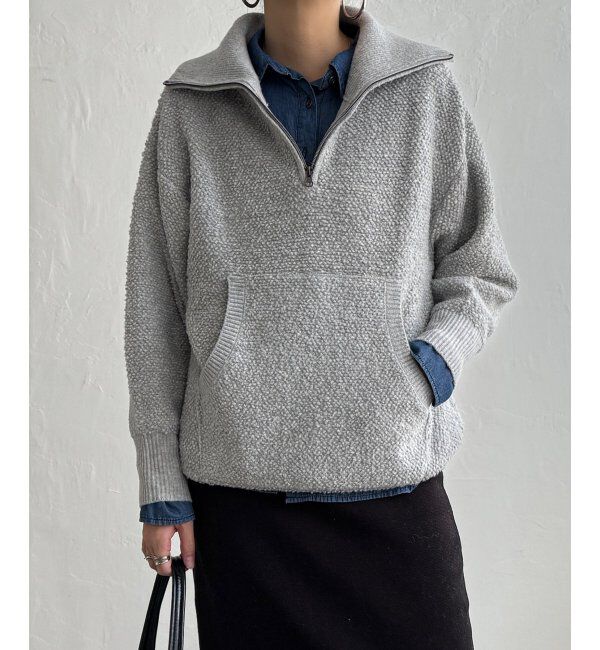 Lbc with Life「ループヤーンハーフジッププルオーバー」|カーディガン|