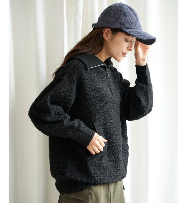 Lbc with Life「ループヤーンハーフジッププルオーバー」|カーディガン|