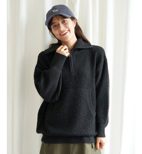 Lbc with Life「ループヤーンハーフジッププルオーバー」|カーディガン|