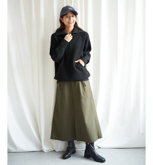 Lbc with Life「ループヤーンハーフジッププルオーバー」|カーディガン|