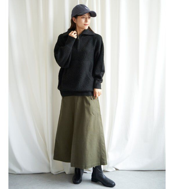 Lbc with Life「ループヤーンハーフジッププルオーバー」|カーディガン|