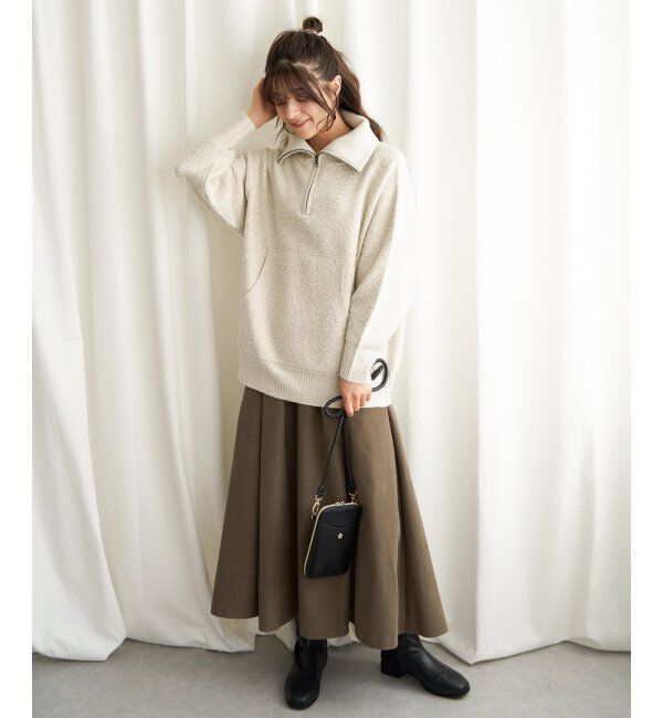 Lbc with Life「ループヤーンハーフジッププルオーバー」|カーディガン|