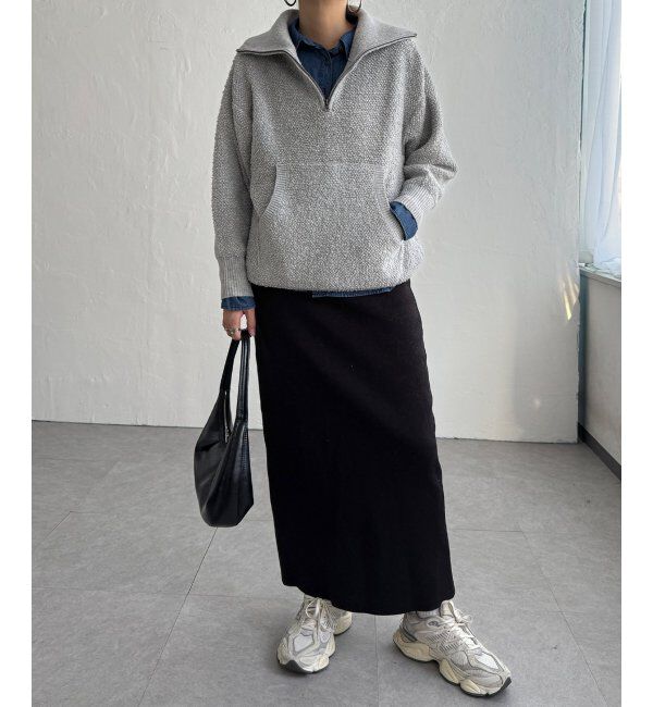 Lbc with Life「ループヤーンハーフジッププルオーバー」|カーディガン|