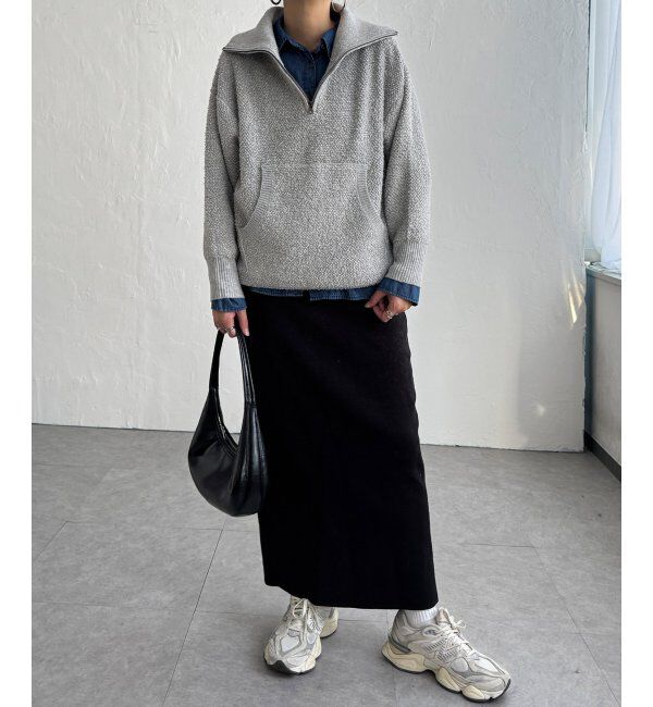 Lbc with Life「ループヤーンハーフジッププルオーバー」|カーディガン|