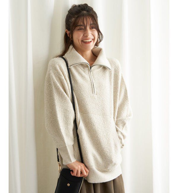 Lbc with Life「ループヤーンハーフジッププルオーバー」|カーディガン|