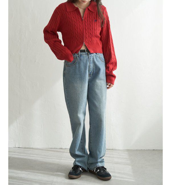 VENCE share style「BEVERLY HILLS POLO CLUB ケーブル編みポロカーデ」|カーディガン|