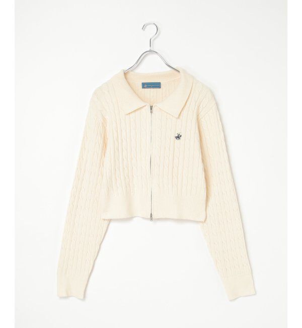 VENCE share style「BEVERLY HILLS POLO CLUB ケーブル編みポロカーデ」|カーディガン|