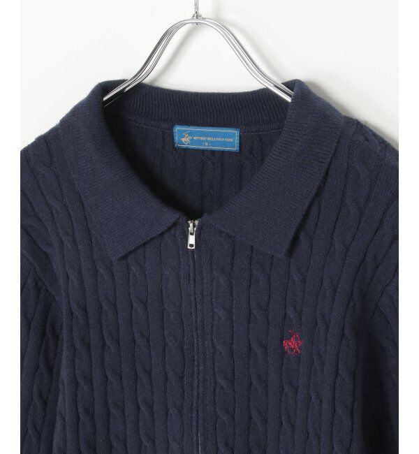 VENCE share style「BEVERLY HILLS POLO CLUB ケーブル編みポロカーデ」|カーディガン|