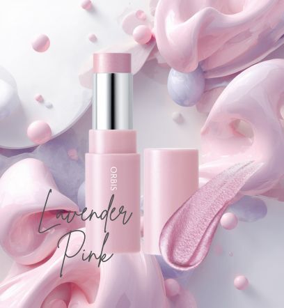 ORBIS「ORBIS ハートスケッチカラースティック」|チーク|ラベンダーピンク