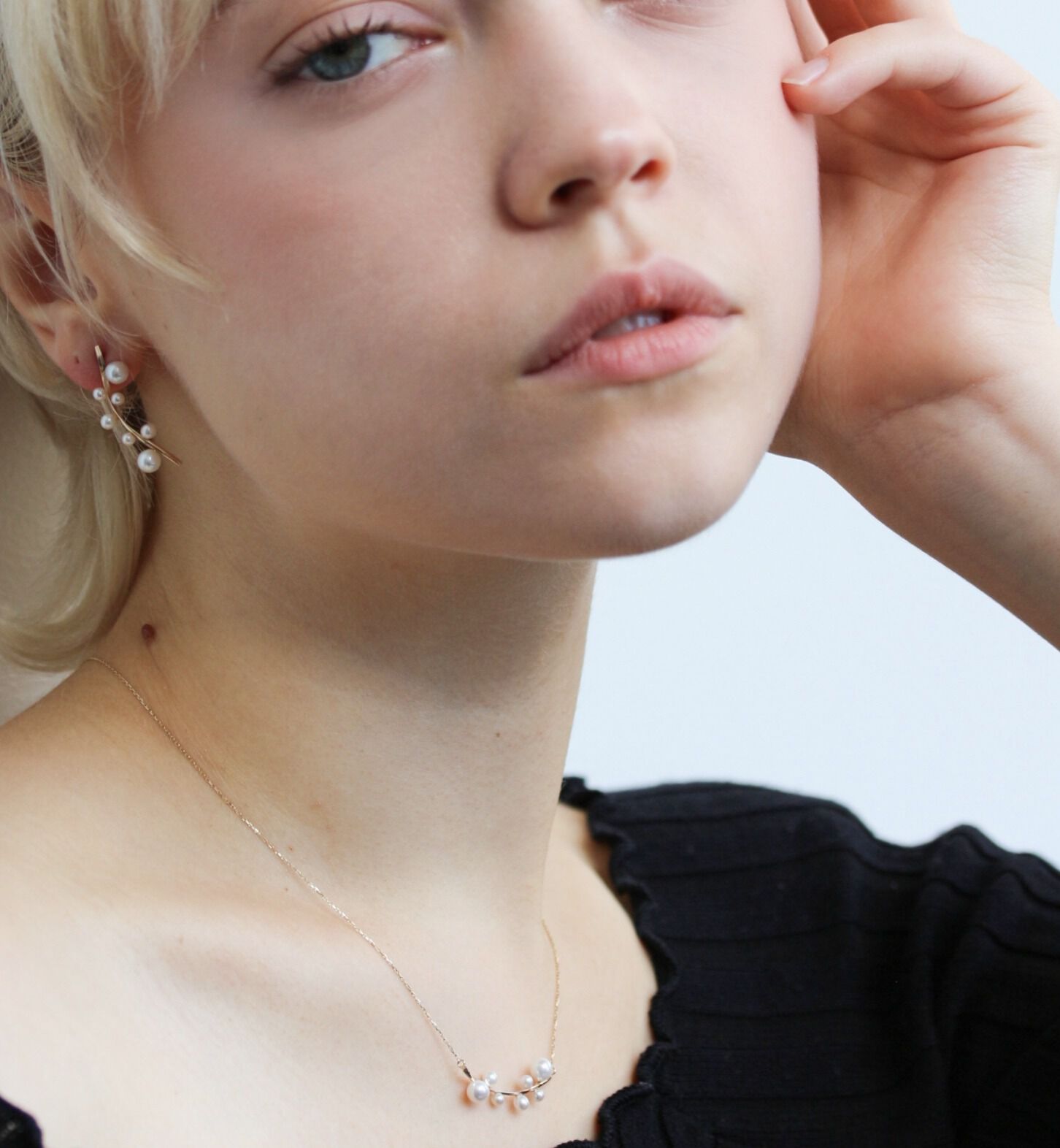  「パール リリー ピアス| K10YG」|ピアス|