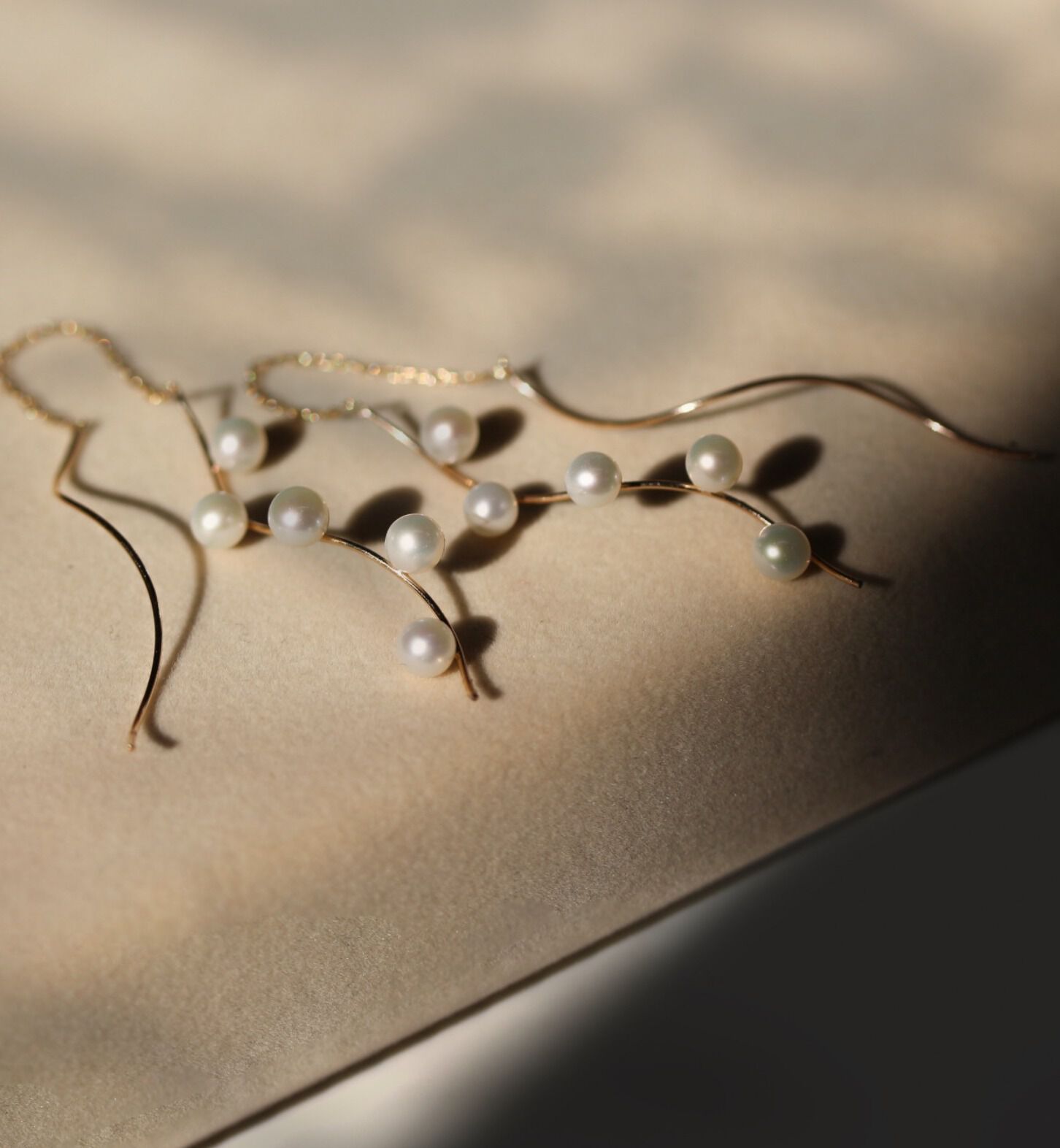  「パール ロング ピアス| K10YG」|ピアス|