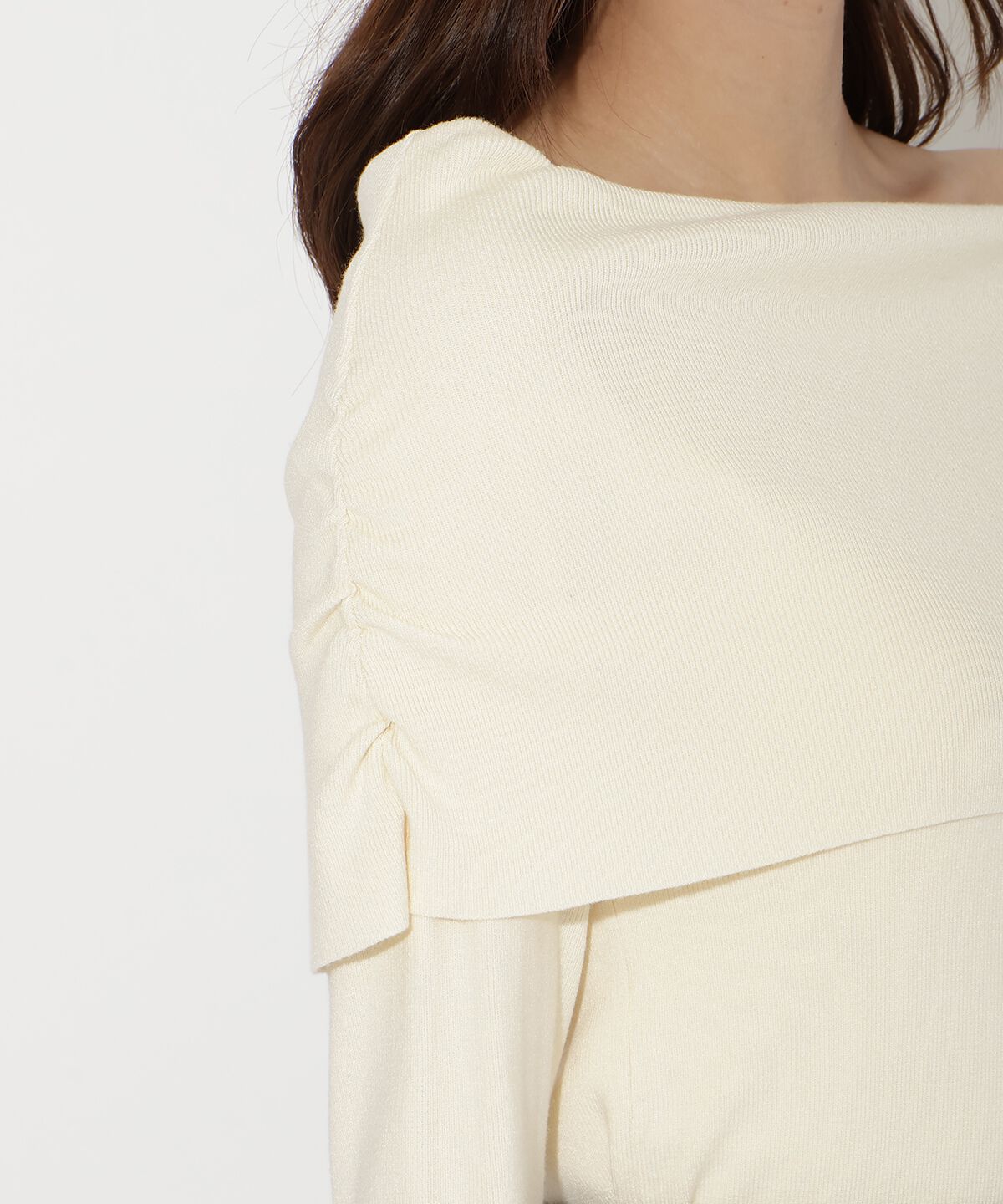 アンドクチュール「オフショルプルオーバー」|ニット・セーター|