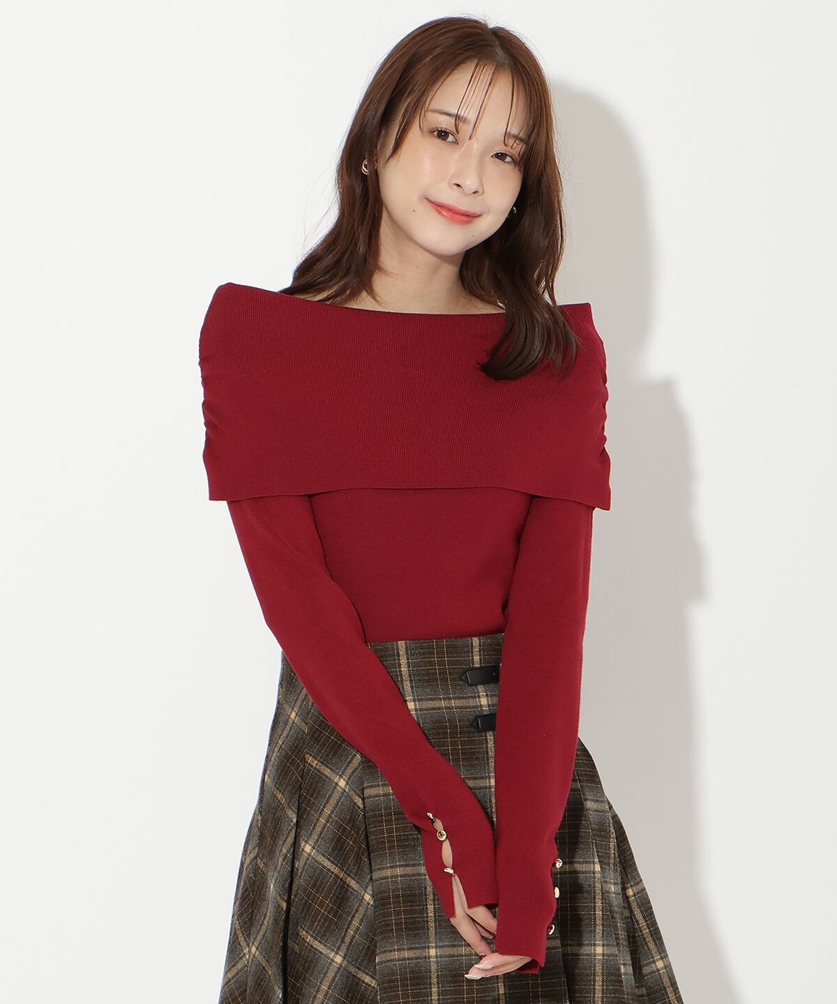 アンドクチュール「オフショルプルオーバー」|ニット・セーター|