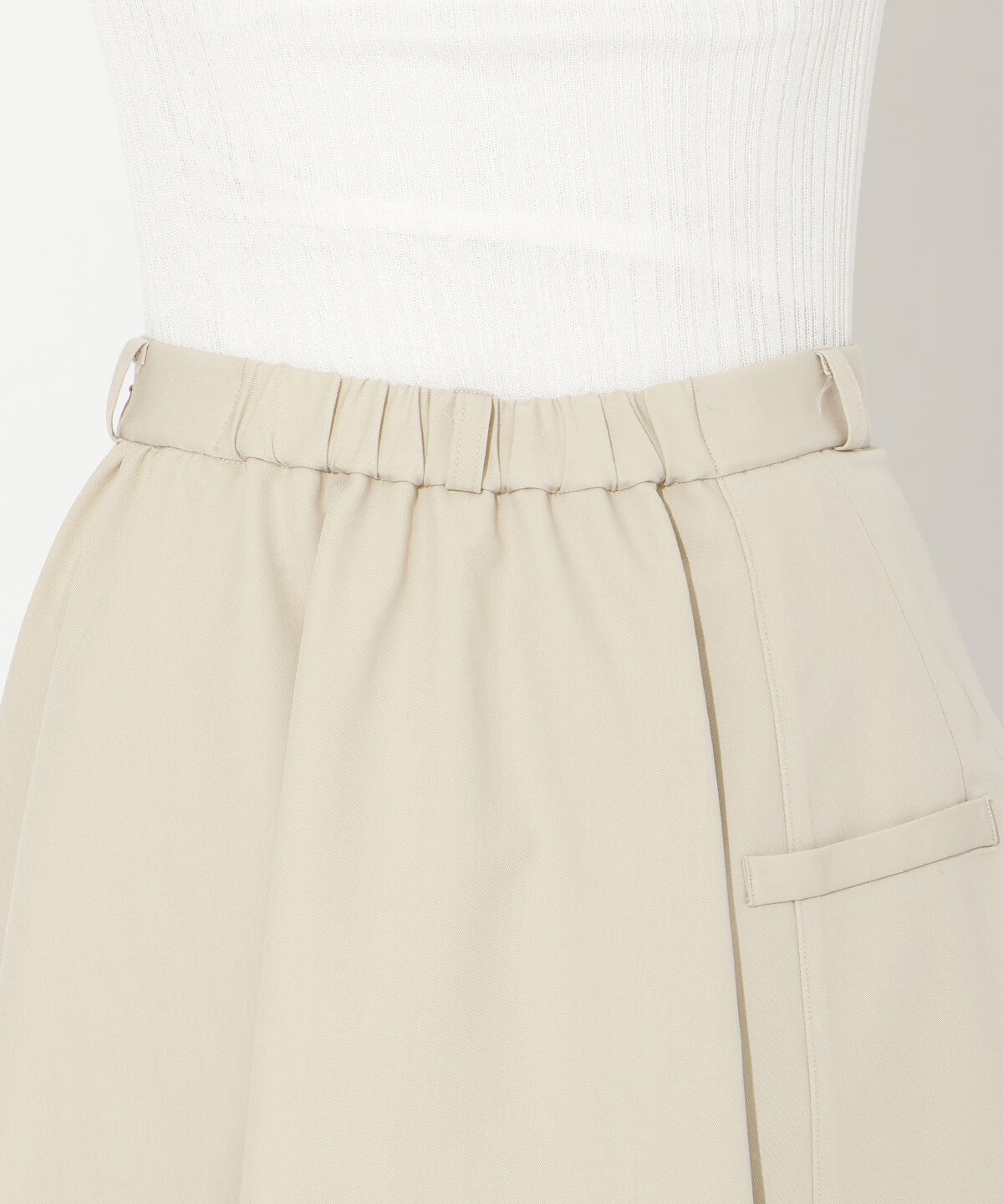 アンドクチュール「ベルト付きレイヤードデザインフレアスカート」|フレア|