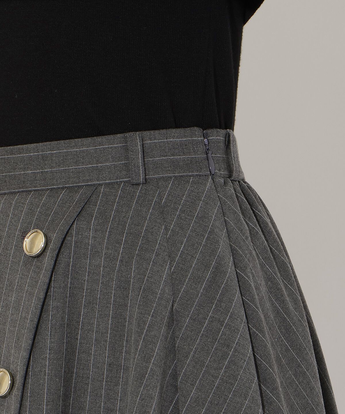 アンドクチュール「ベルト付きレイヤードデザインフレアスカート」|フレア|