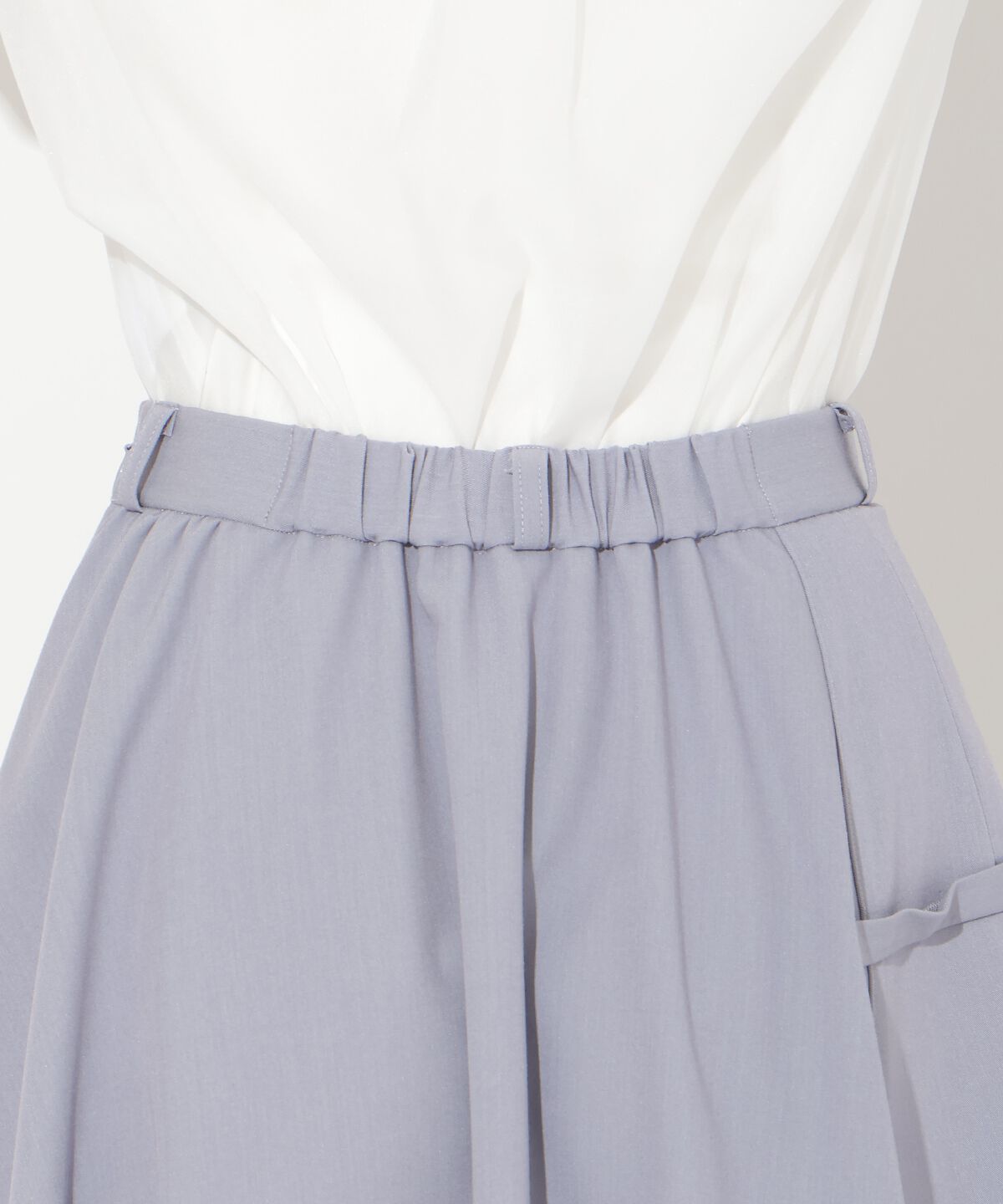 アンドクチュール「ベルト付きレイヤードデザインフレアスカート」|フレア|