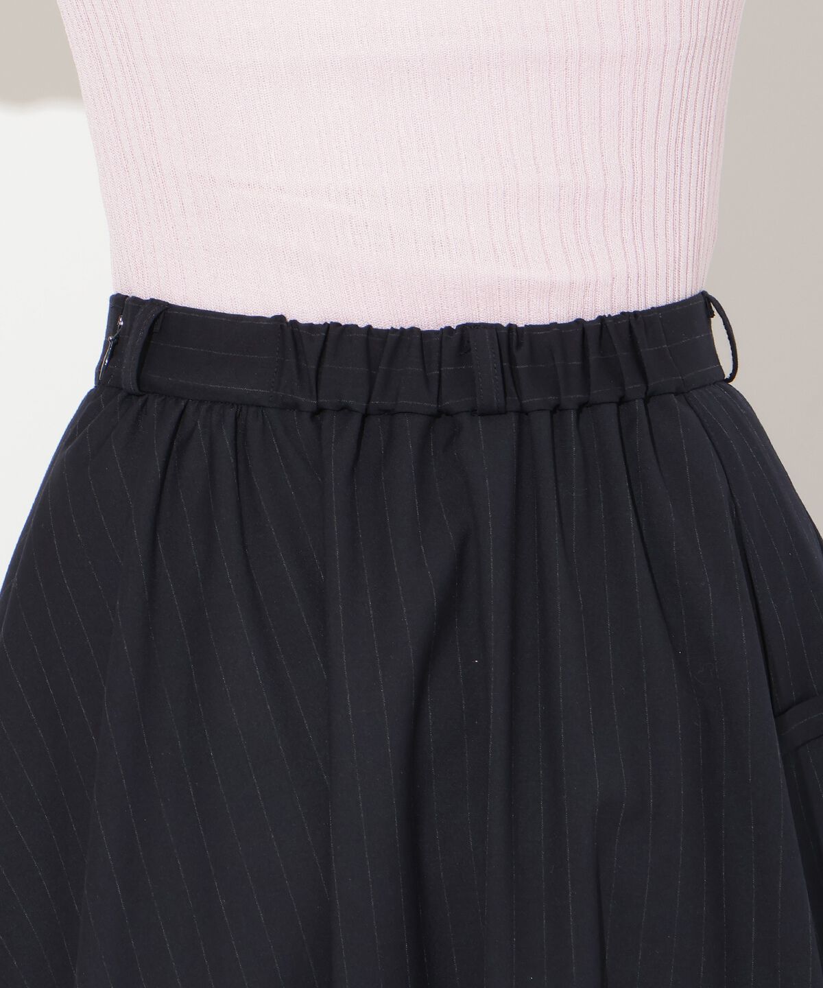 アンドクチュール「ベルト付きレイヤードデザインフレアスカート」|フレア|