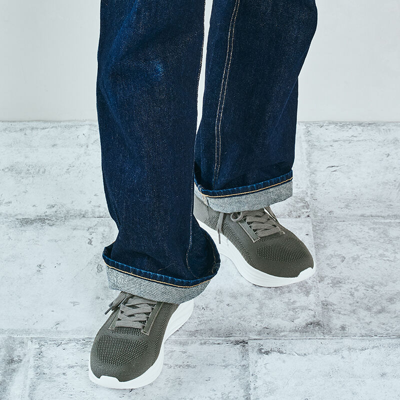 ORiental TRaffic「●2025秋冬新作●【瞬間フィット】ウエーブソールニットスニーカー/OT5704」|スニーカー|D.GREY