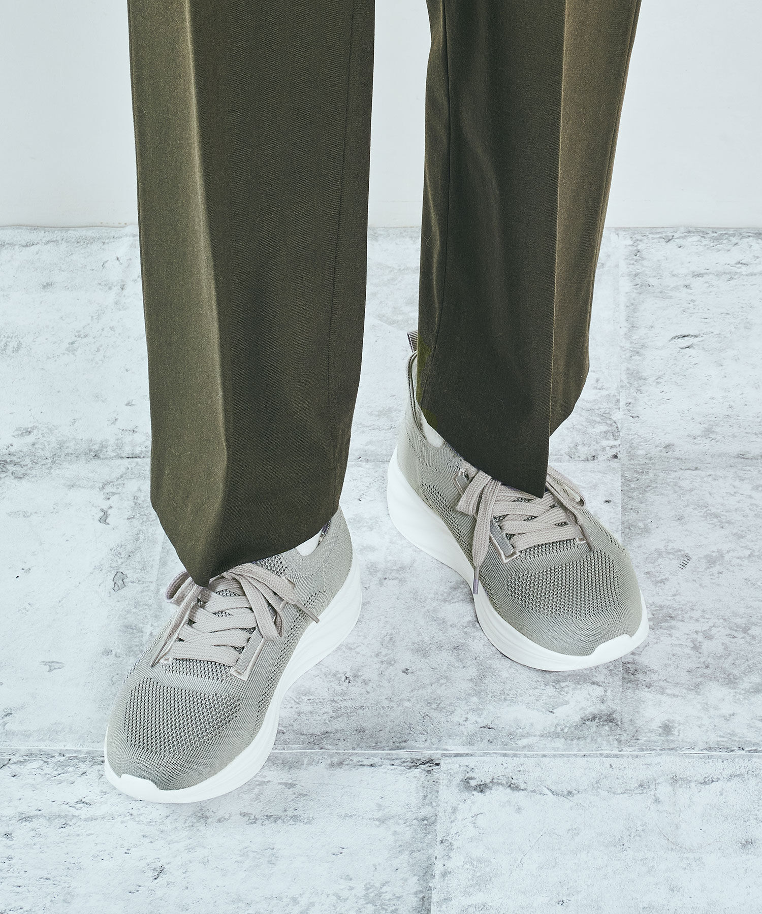 ORiental TRaffic「●2025秋冬新作●【瞬間フィット】ウエーブソールニットスニーカー/OT5704」|スニーカー|