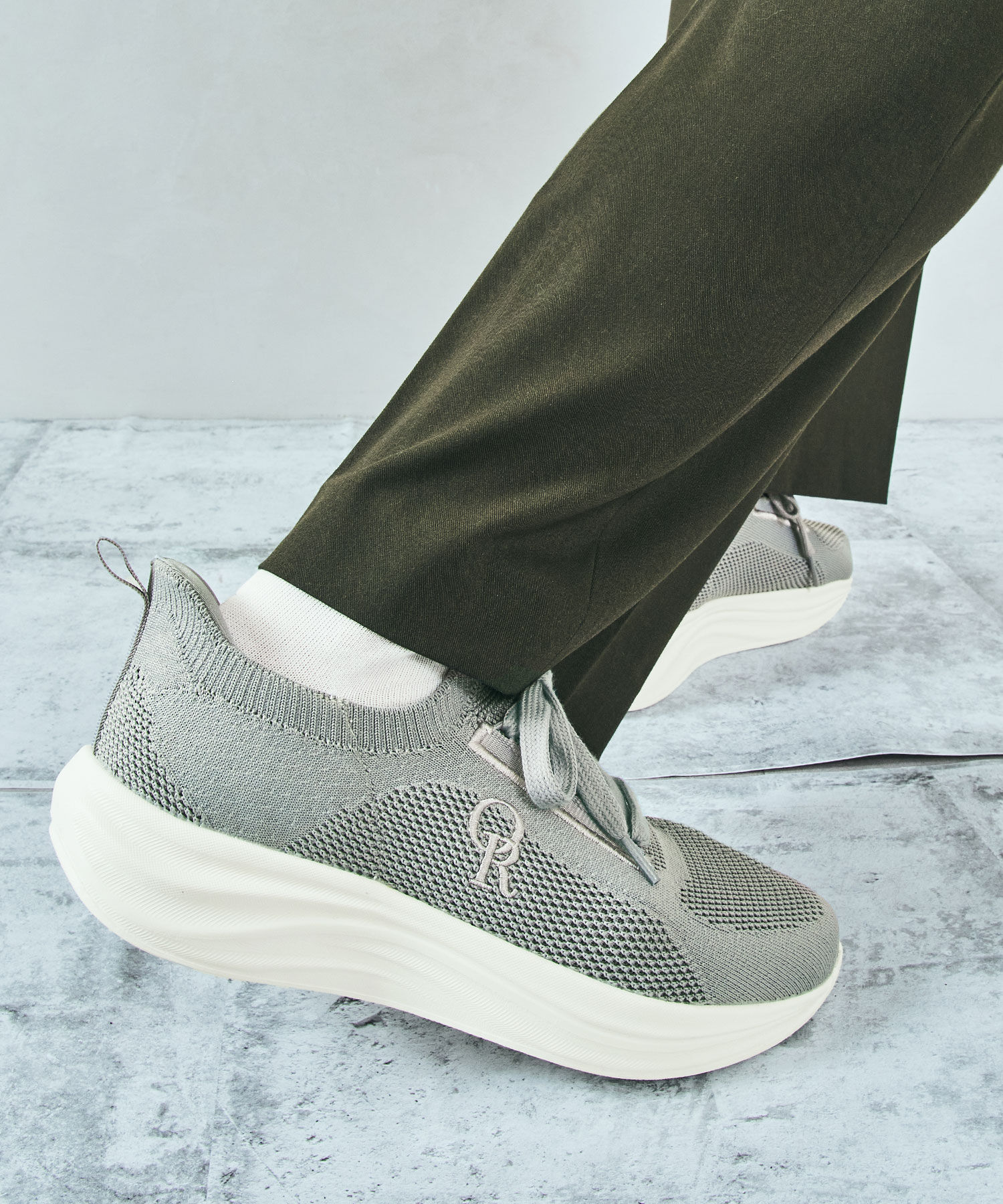 ORiental TRaffic「●2025秋冬新作●【瞬間フィット】ウエーブソールニットスニーカー/OT5704」|スニーカー|