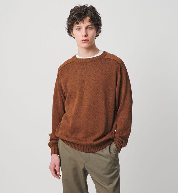 UNITED ARROWS「テープヤーン 天竺編み  クルーネック サマーニット」|ニット・セーター|