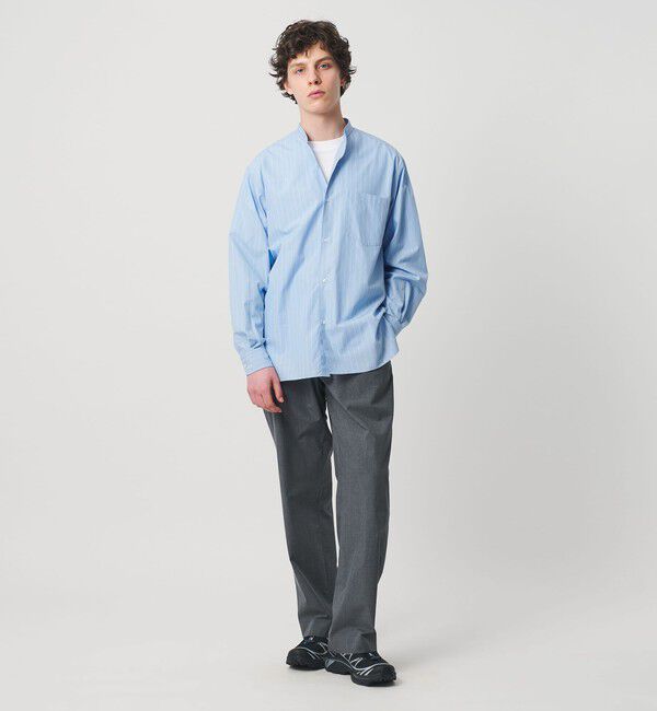 UNITED ARROWS「カリビアーナミルズ ポプリン バンドカラーシャツ」|シャツ・ブラウス|