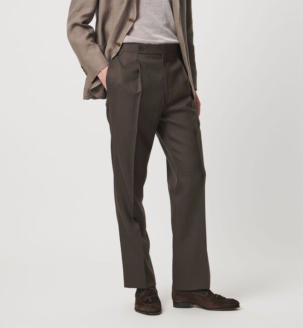 UNITED ARROWS「サイドアジャスター 1プリーツ スラックス」|スラックス|