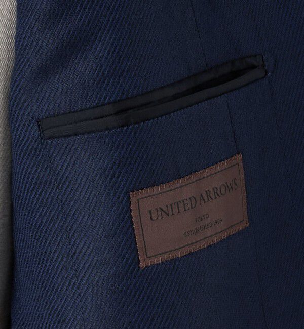 UNITED ARROWS「Vitale Barberis Canonico ウールリネン カルゼ ダブル 6ボタン ブレザー」|テーラードジャケット|