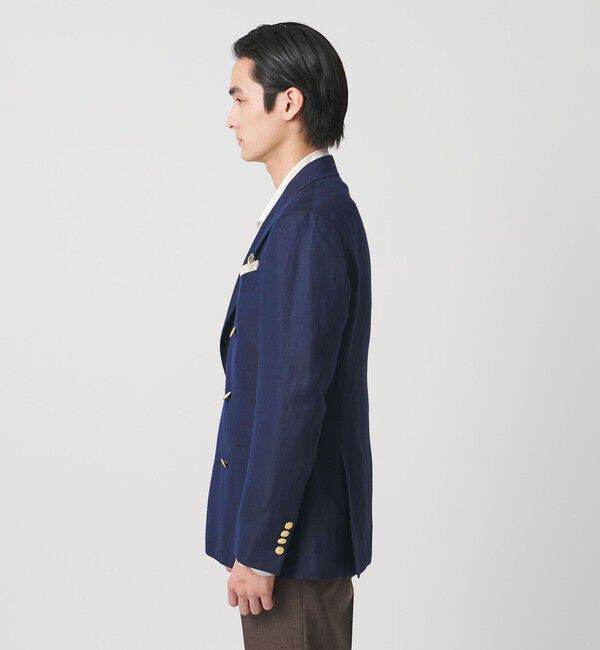 UNITED ARROWS「Vitale Barberis Canonico ウールリネン カルゼ ダブル 6ボタン ブレザー」|テーラードジャケット|
