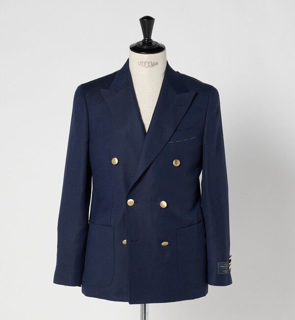 UNITED ARROWS「Vitale Barberis Canonico ウールリネン カルゼ ダブル 6ボタン ブレザー」|テーラードジャケット|