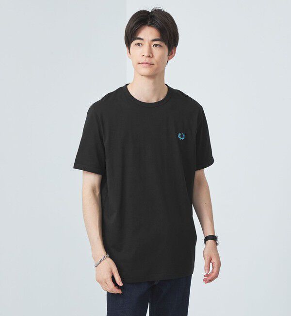 UNITED ARROWS green label relaxing「＜FRED PERRY＞リンガー Tシャツ」|Tシャツ・カットソー|BLACK