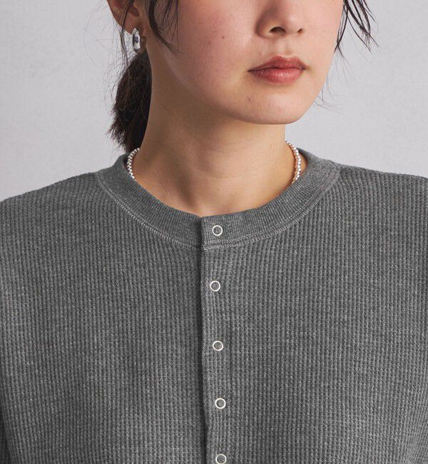 UNITED ARROWS green label relaxing「＜at ease＞ヘンリーネック ワッフル プルオーバー カットソー」|Tシャツ・カットソー|