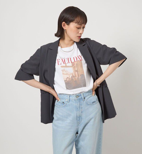 UNITED ARROWS green label relaxing「【WEB限定】＜at ease＞フォトグラフィック ショートスリーブ Tシャツ」|Tシャツ・カットソー|