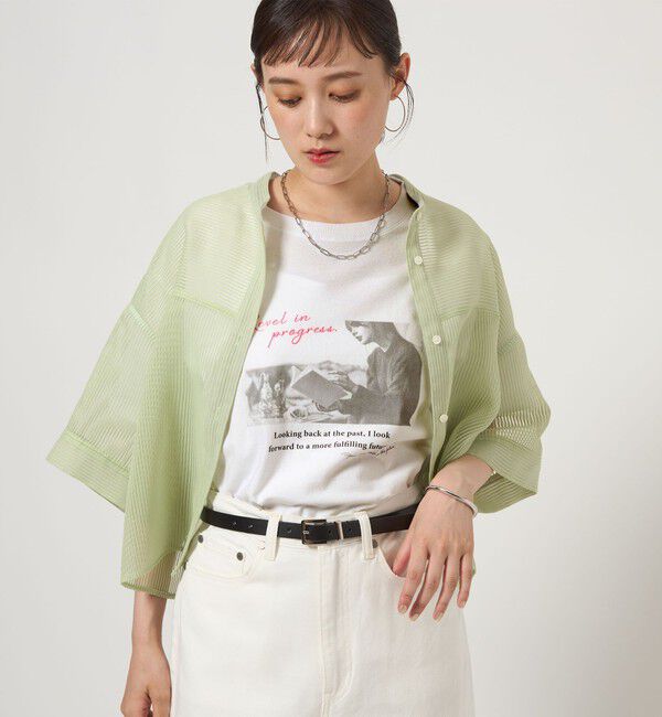 UNITED ARROWS green label relaxing「【WEB限定】＜at ease＞フォトグラフィック ショートスリーブ Tシャツ」|Tシャツ・カットソー|
