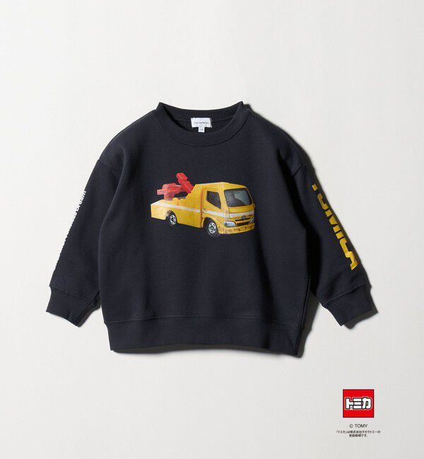 UNITED ARROWS green label relaxing「【別注】＜TOMICA＞袖ロゴ 裏毛スウェット / トレーナー / キッズ  100cm-130cm」|Tシャツ・カットソー|NAVY